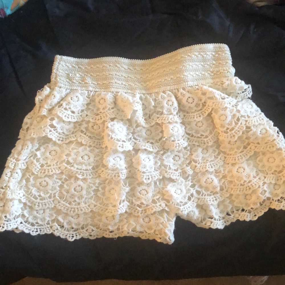 Shorts look like skirt skort lace last Chance